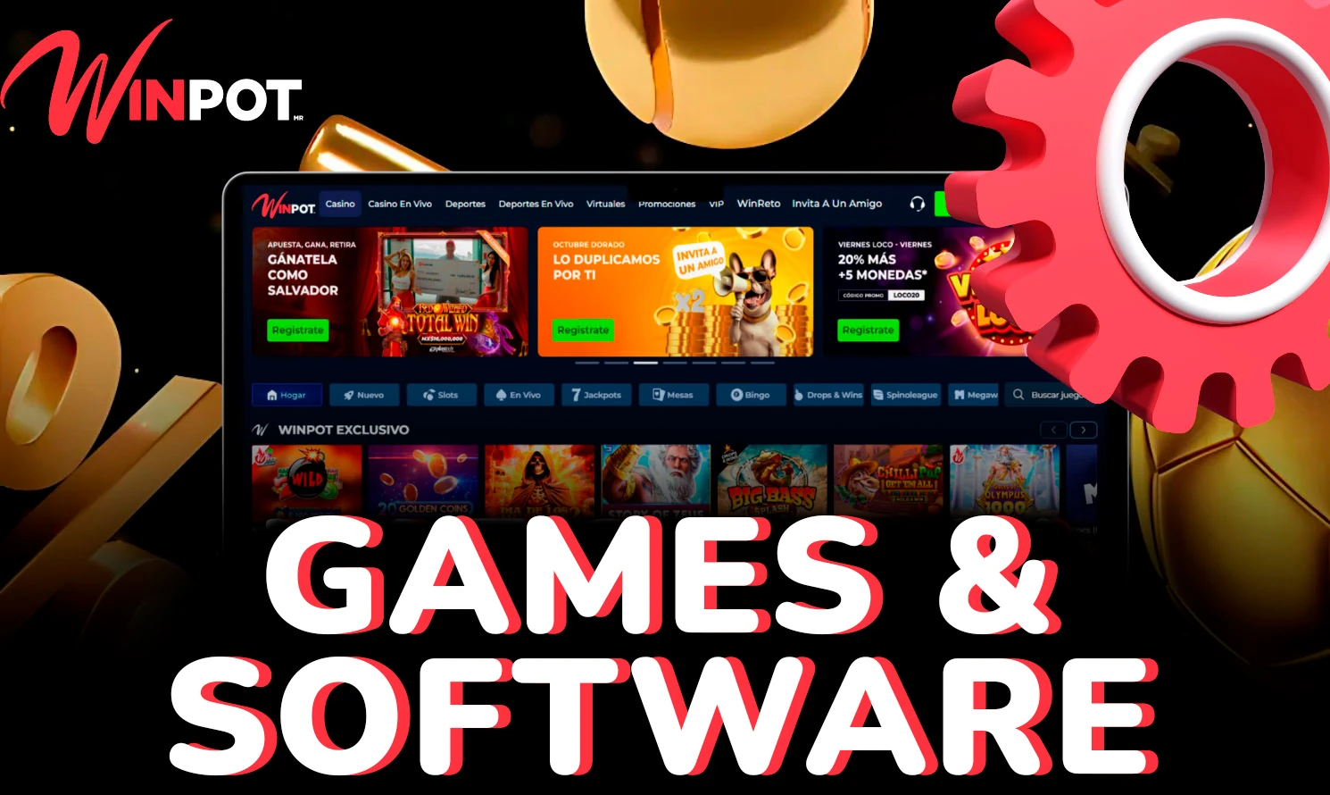 Winpot Casino gaming options and software